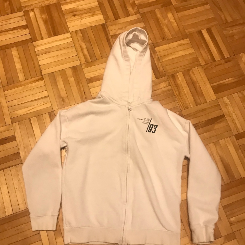 3/15$ H&M White Zip-Up Hoodie for Kids